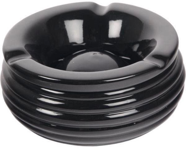 Gastro Popelník venkovní do větru keramický 15 cm, černý