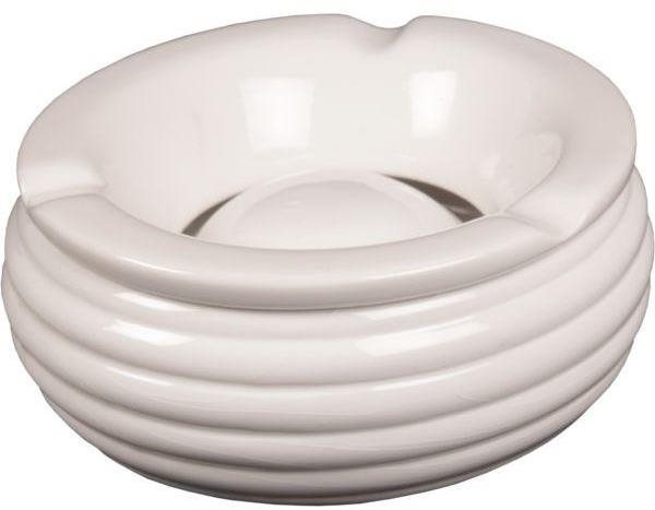 Gastro Popelník venkovní do větru keramický 15 cm, bílý