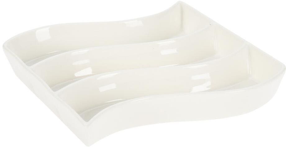 H&L Porcelánová miska na olivy Wave, bílá