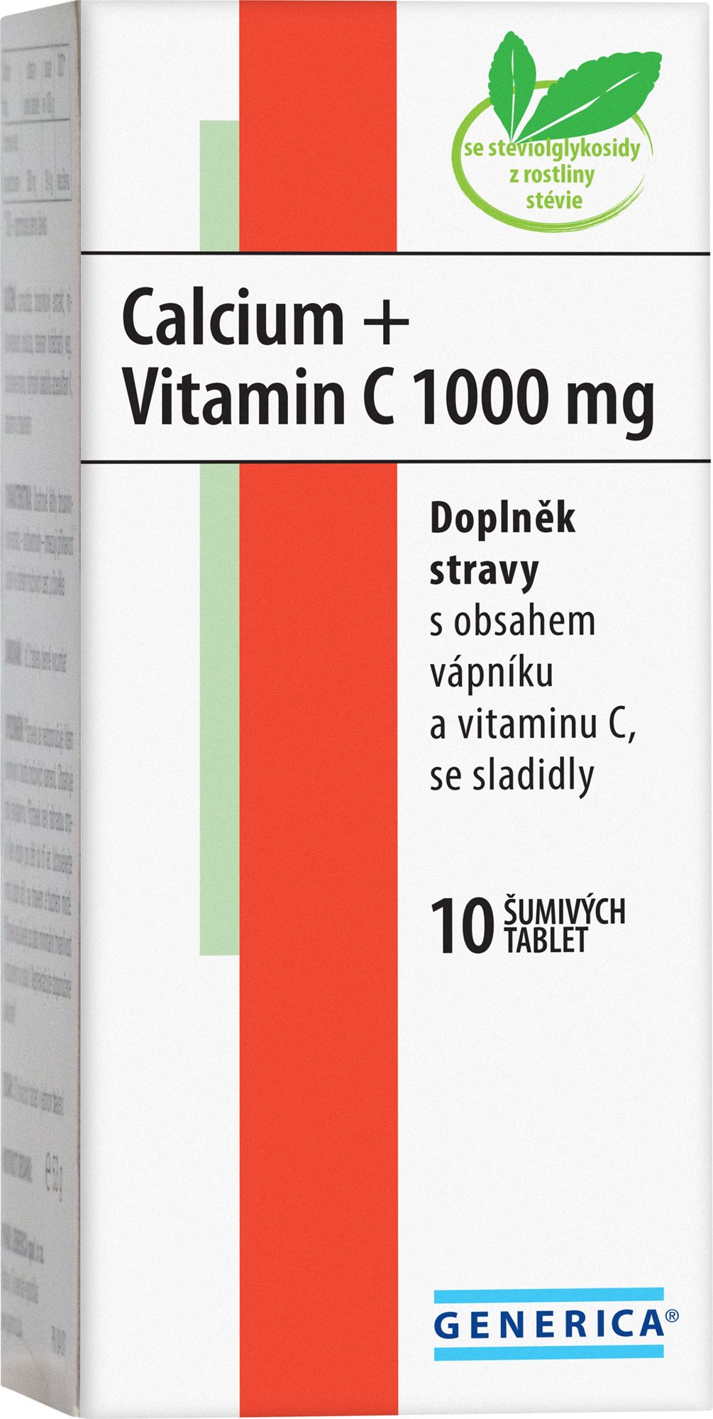 Generica Calcium + Vit.C 1000 mg 10 šumivých tablet