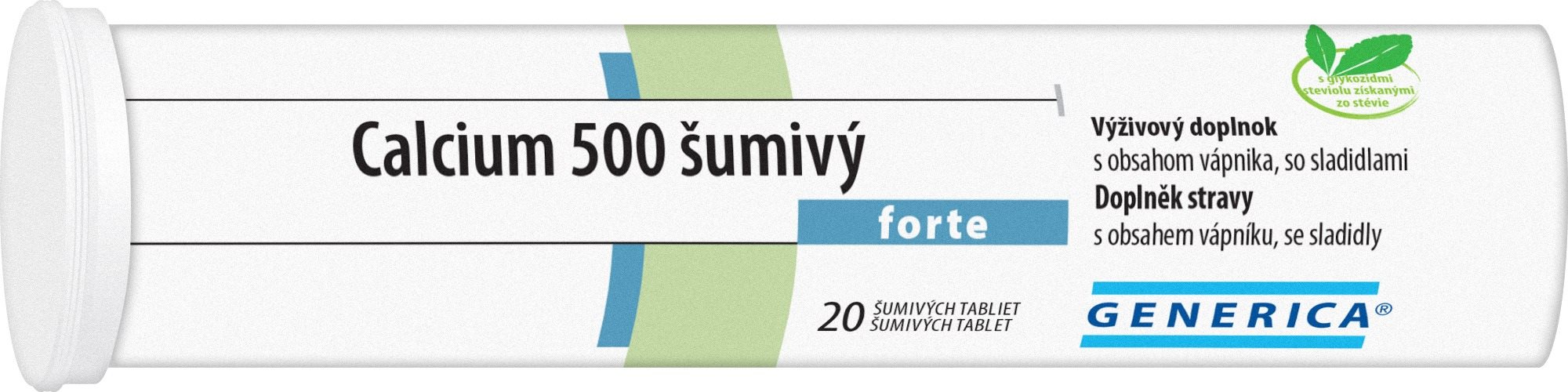 Generica Calcium 500 šumivý forte 20 tablet