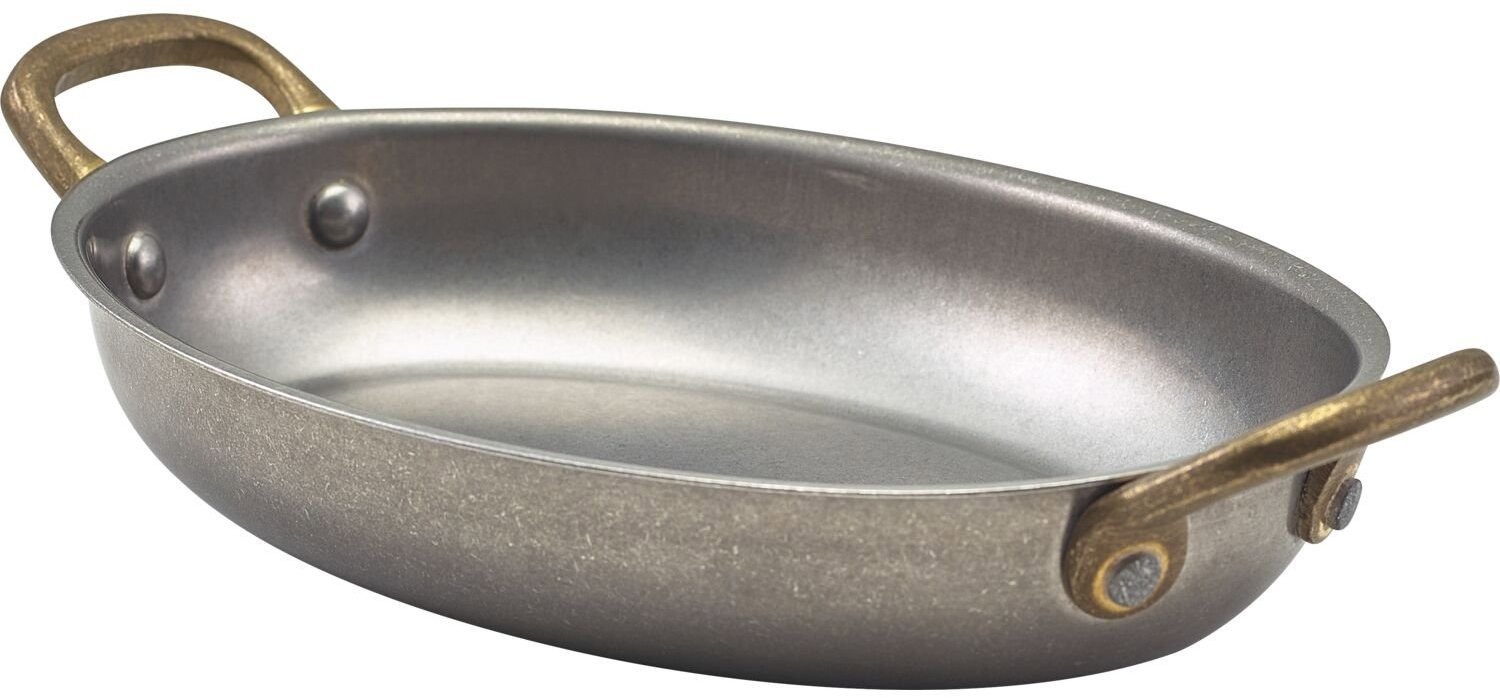 GENWARE Servírovací hrnec oválný, nerez Vintage, objem 0,5 l, výška 3,25 cm