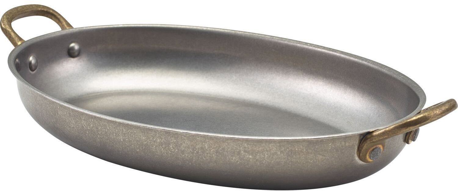 GENWARE Servírovací hrnec oválný, nerez Vintage, objem 1 l, výška 4 cm