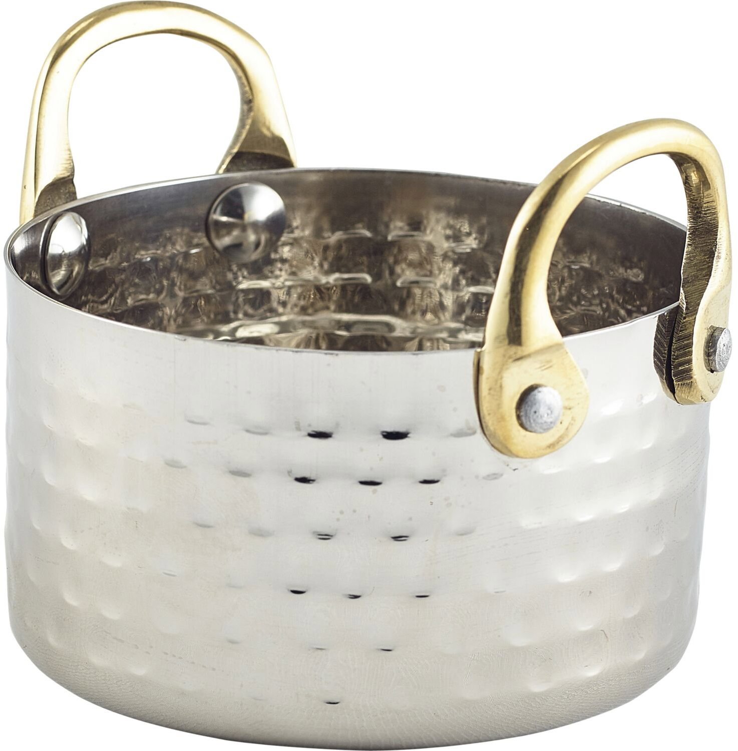 GENWARE Servírovací miska nerezová, tepaný povrch, výška 50 mm, průměr 92 mm
