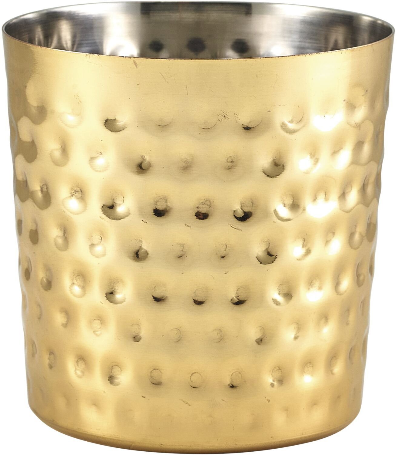 GENWARE Servírovací miska nerezová, vroubky, výška 85 mm, průměr 85 mm, zlatá