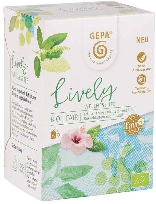 Gepa BIO Fairtrade Lively čaj 20 x 1,7 g