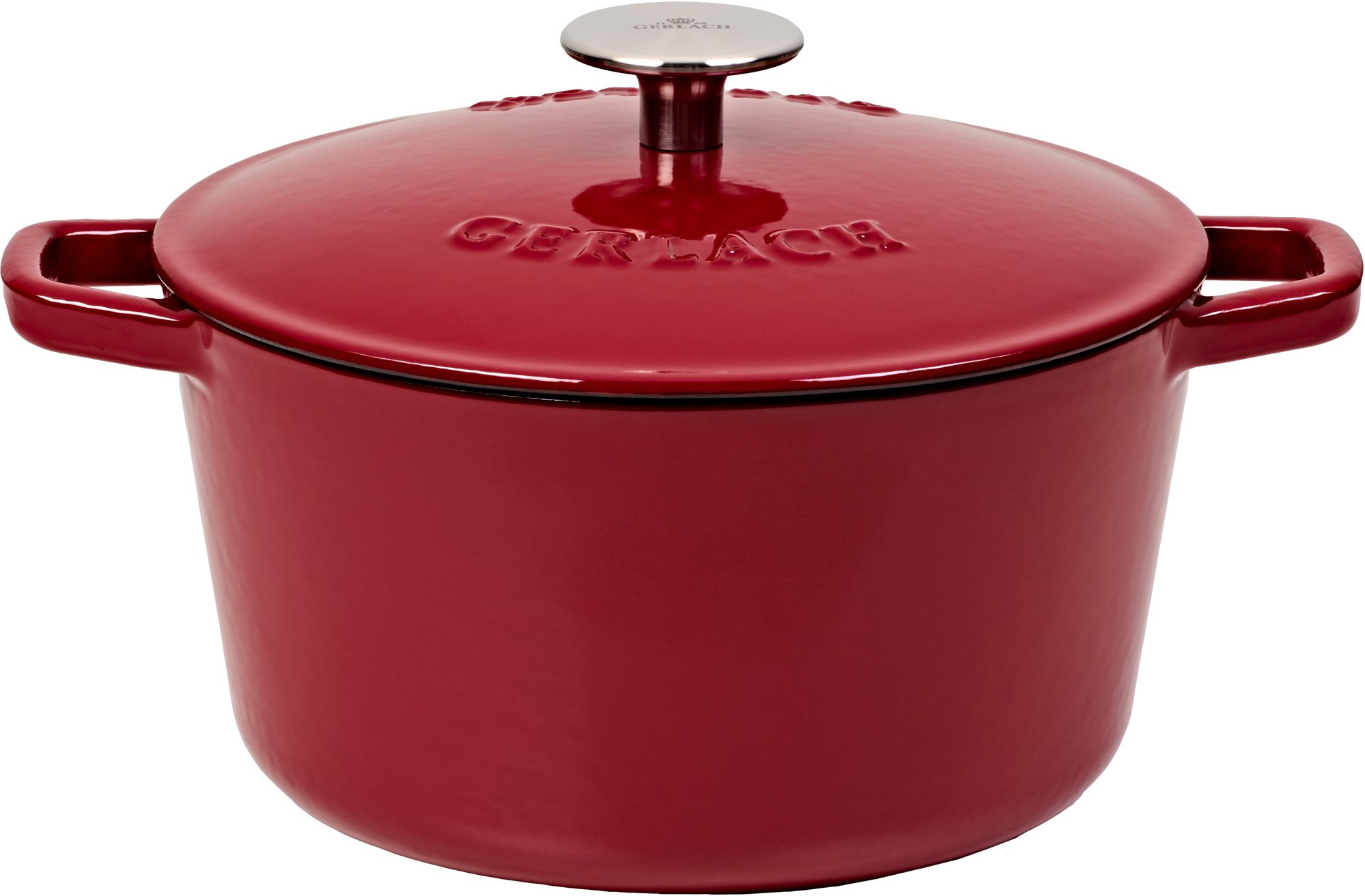Gerlach Litinový hrnec s pokl. NATUR 21 cm 3 l burgundy