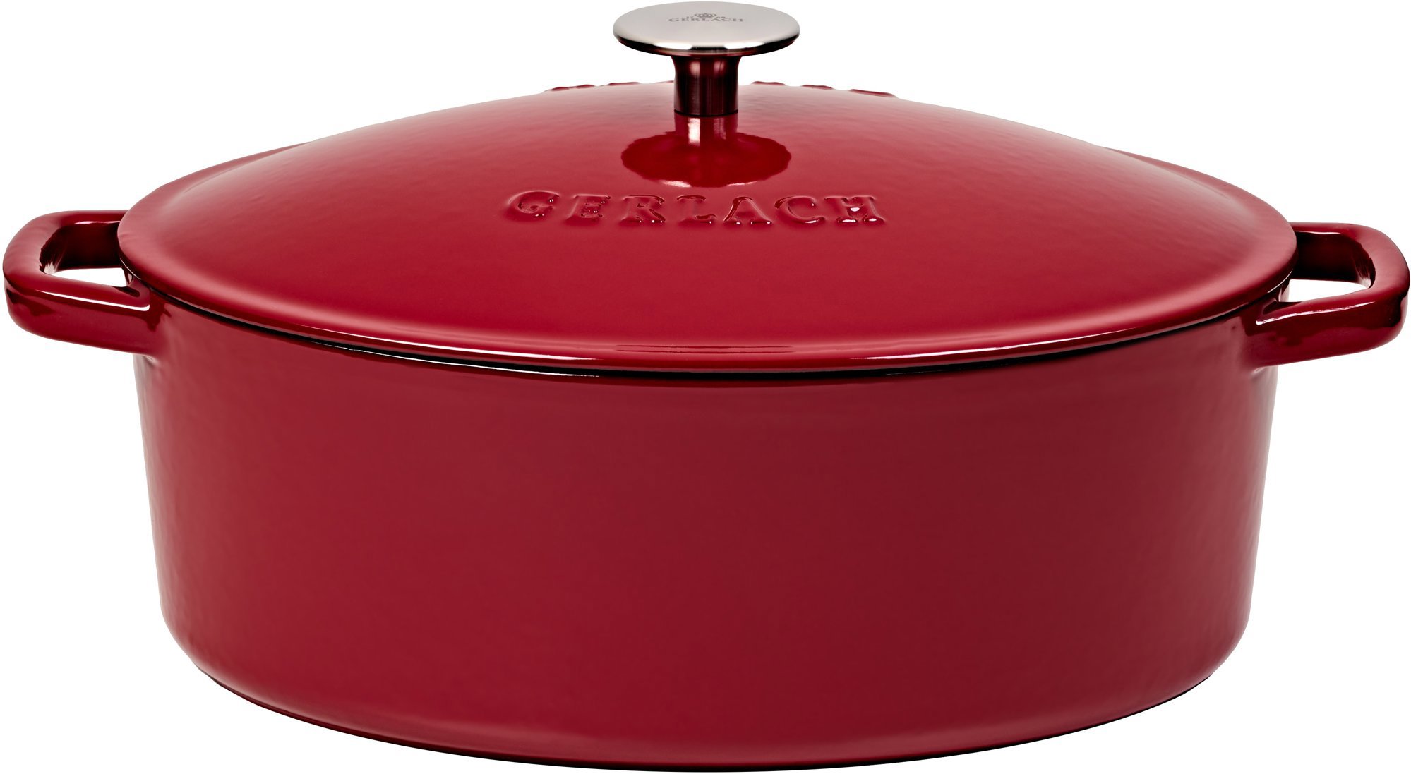 Gerlach Litinový hrnec s pokl. NATUR 31 cm 5,5 l oválný burgundy