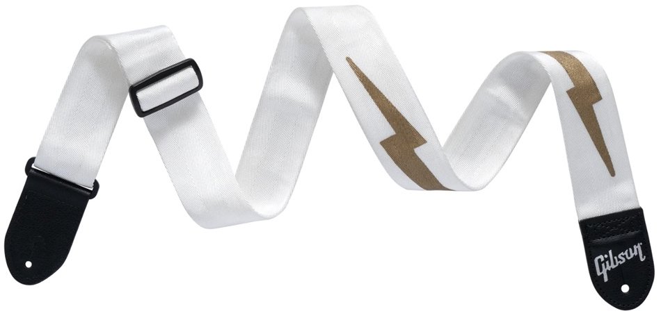 Gibson ASBOLT-WHT The Lightning Bolt Seatbelt, White