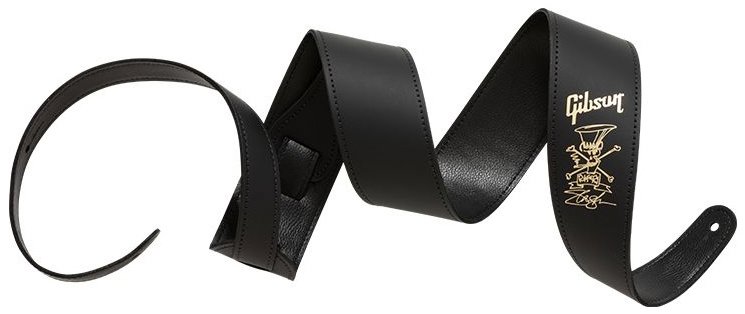 Gibson AS-SLSH-GLD Slash Premium Leather Guitar Strap, Gold