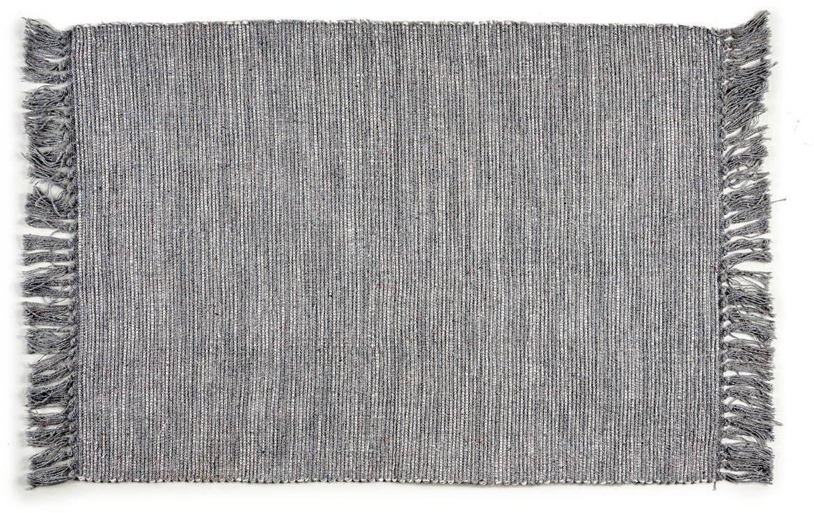 Giftdecor Bavlněný koberec s třásněmi, šedá, 80 × 120 cm