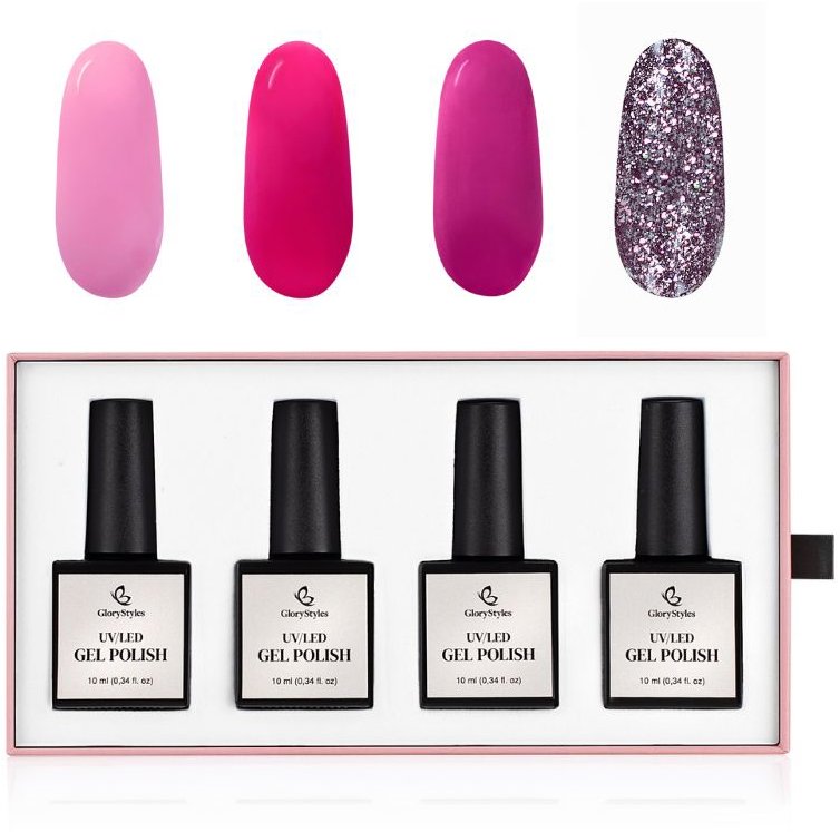 GloryStyles Sada gel laků GP16 Pink
