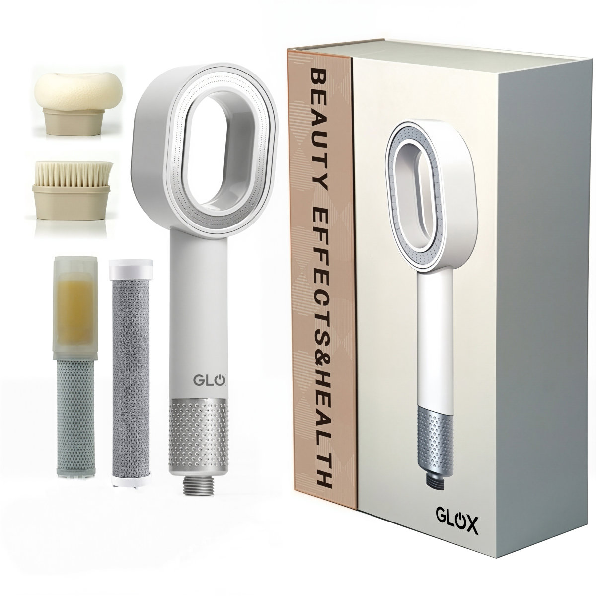 GLOX Sprchová hlavice bílá sada SH001W