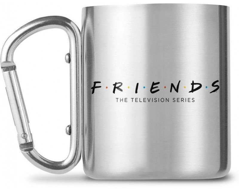 Friends - Logo - kovový hrnek s karabinou