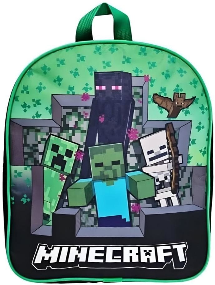 Minecraft - batoh, černozelený