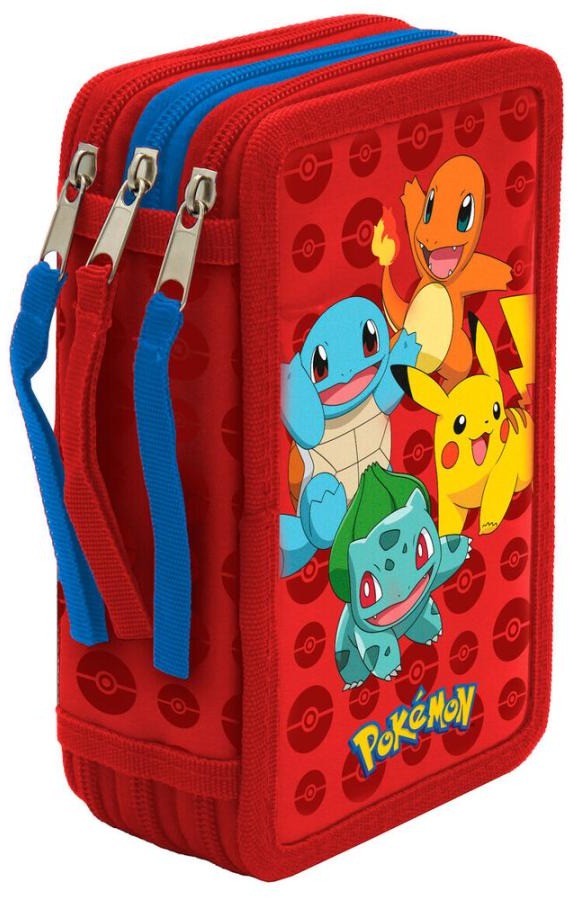 Pokémon - Pokémons - třípatrový penál na psací potřeby