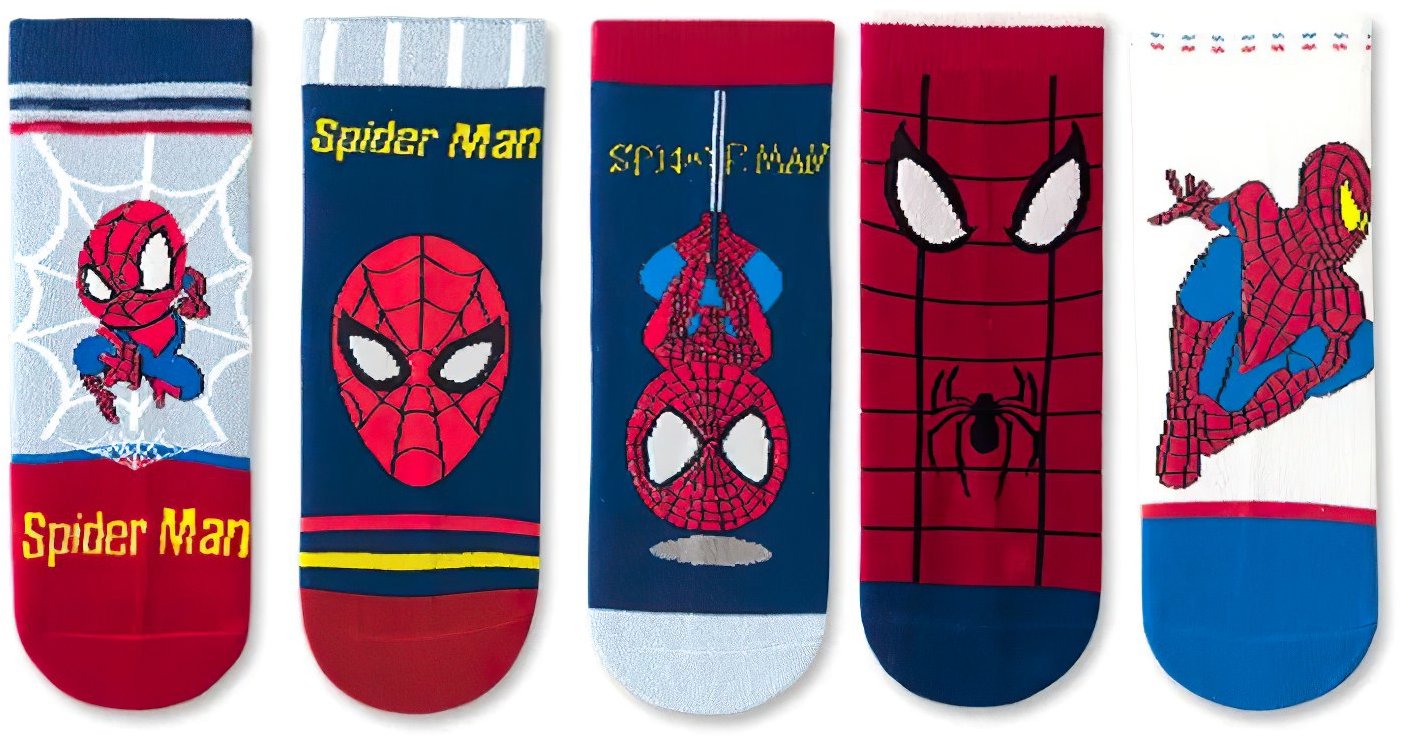 Spiderman: Superhero - dětské ponožky 3-5 let 5 párů