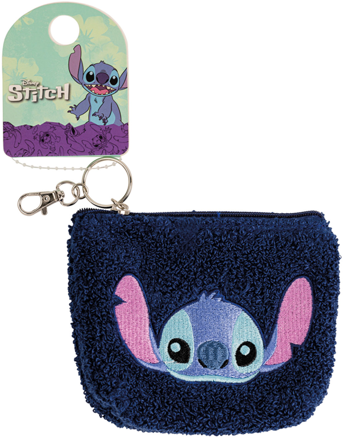 Disney dětská klíčenka STITCH s peněženkou na zip, velikost 12 × 10 cm