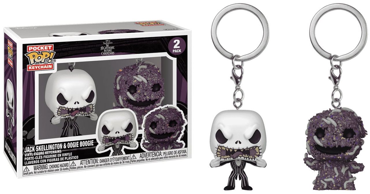 POP! Keychain Nightmare Before Christmas 2-Pack Jack and Oogie