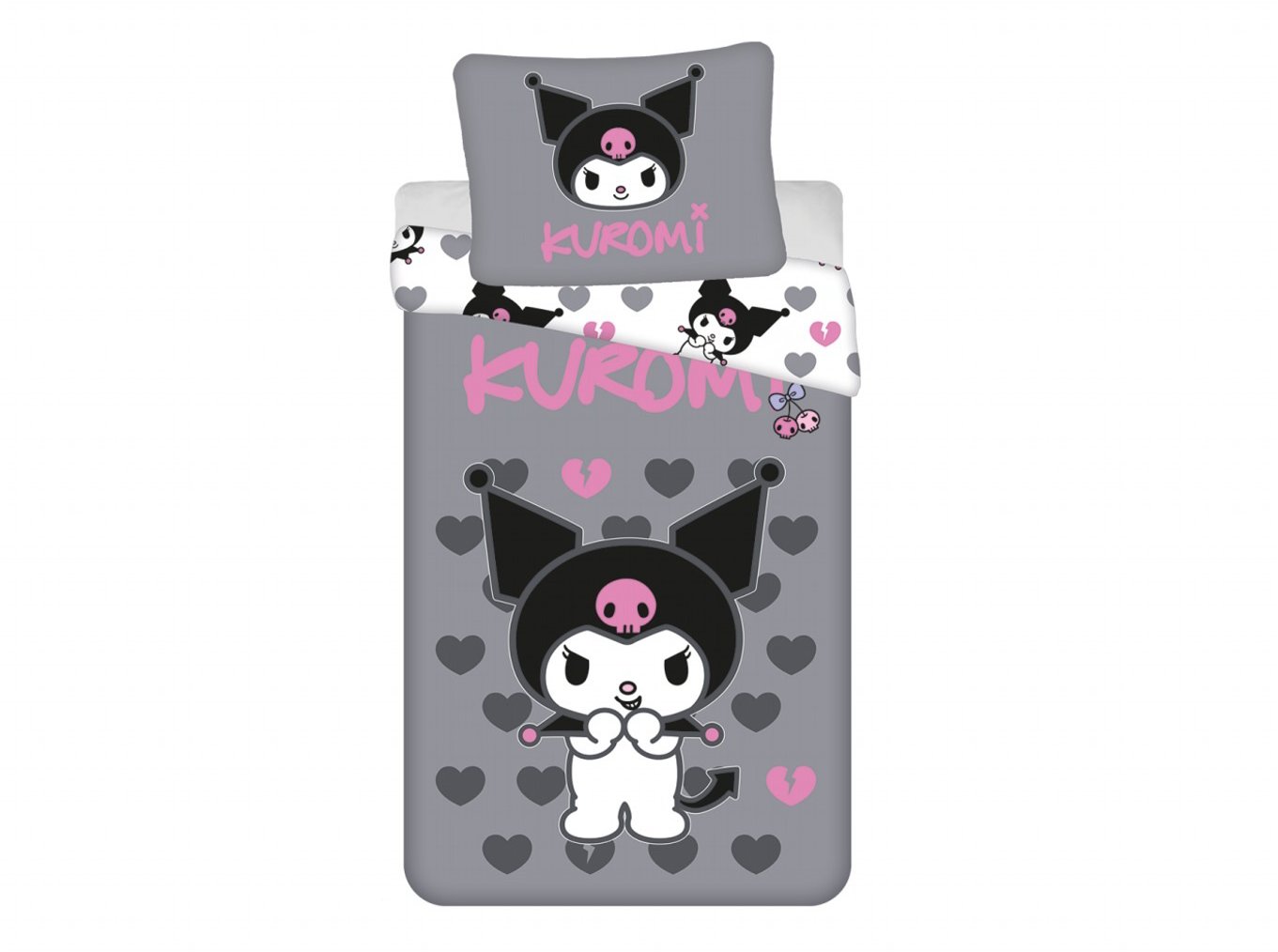 Jerry Fabrics Povlečení Kuromi HK065 140 × 200 cm, 70 × 90 cm