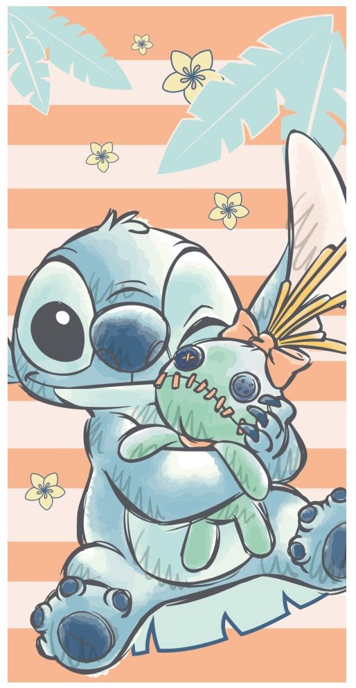 Lilo a Stitch: Tropical Hugs - osuška 70 × 140 cm