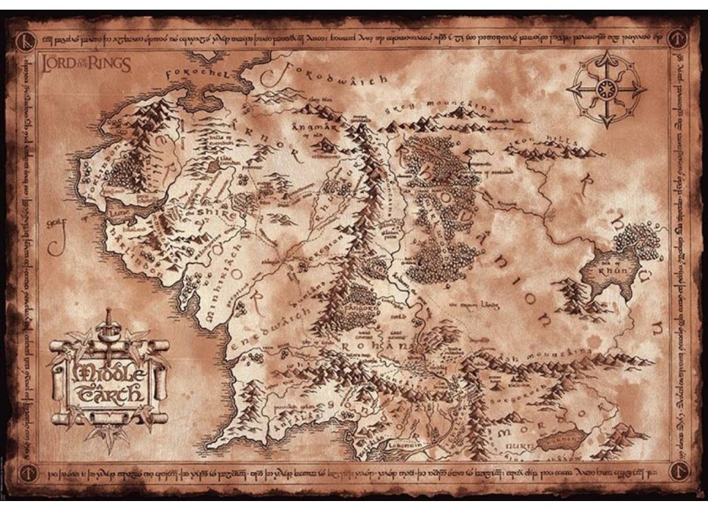 The Lord Of The Rings: Map - plakát