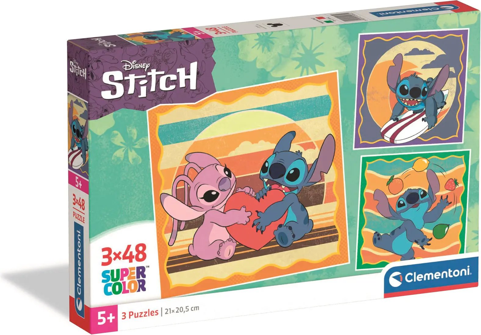 Stitch: Přátelský mimozemšťan - puzzle 3 × 48 dílků