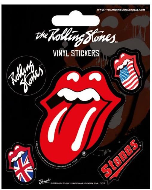 Rolling Stones: Tongue Jazyk - samolepky set 5 ks