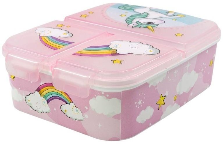 Svačinový box s přihrádkami Jednorožec
