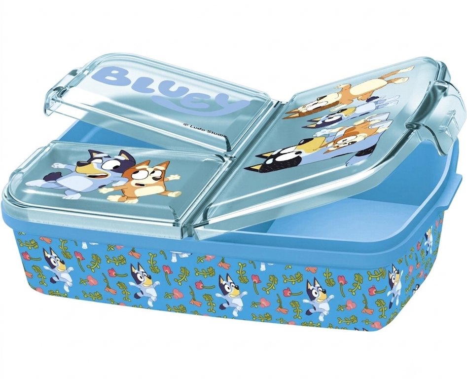 Svačinový box s přihrádkami Bluey - kytičky
