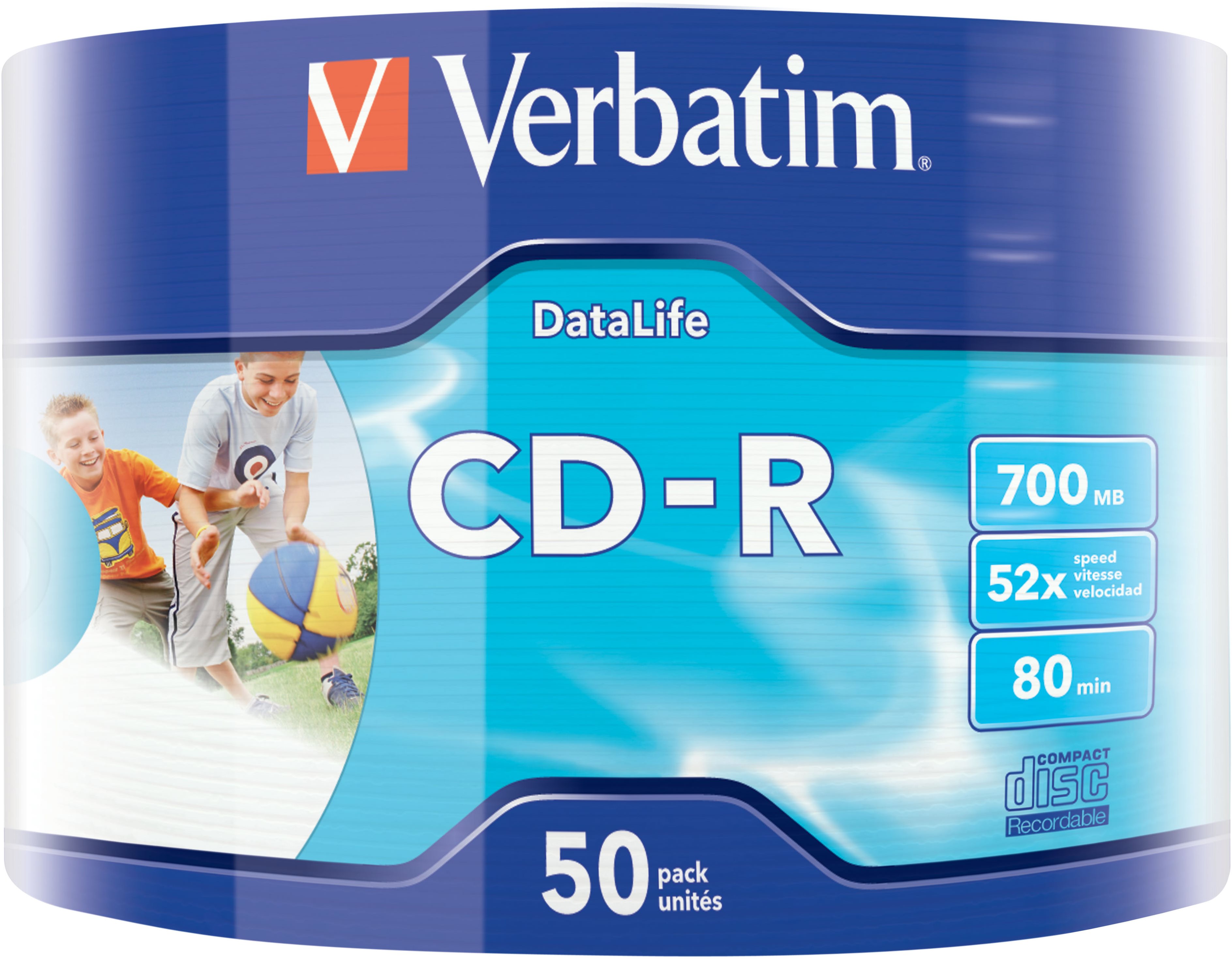 VERBATIM CD-R 700MB, 52x, wrap 50 ks