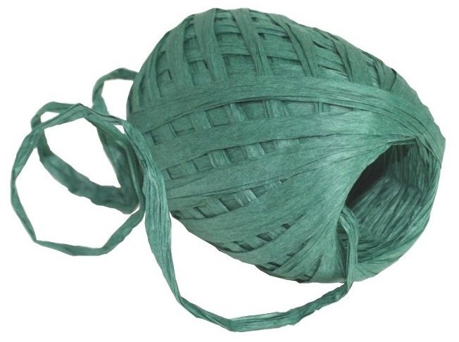 GOBA Papírové vázací stuhy délka 2 × 30 m, Raffia tmavě zelená - balení 2 ks
