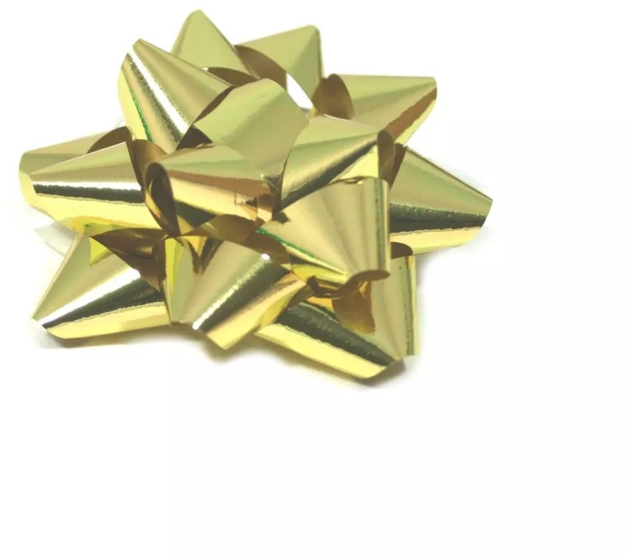 GOBA Rosety střední, 7 cm, metalická zlatá - balení 24 ks