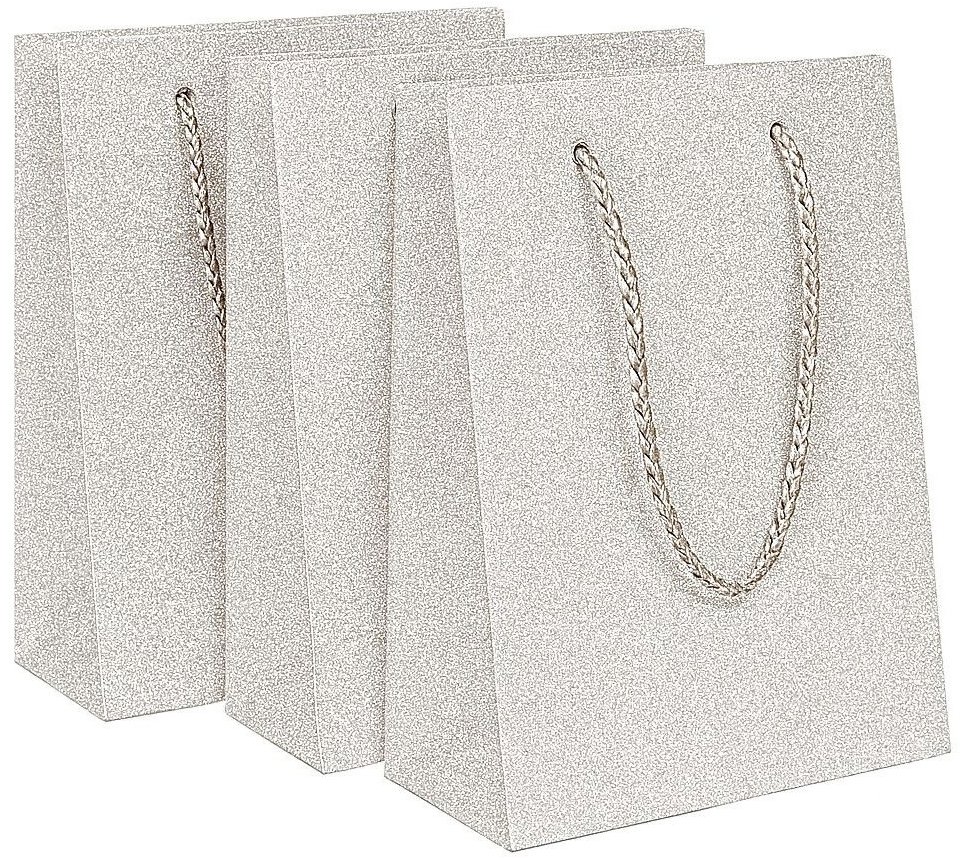 GOBA Glitter M, stříbrná, 3 ks
