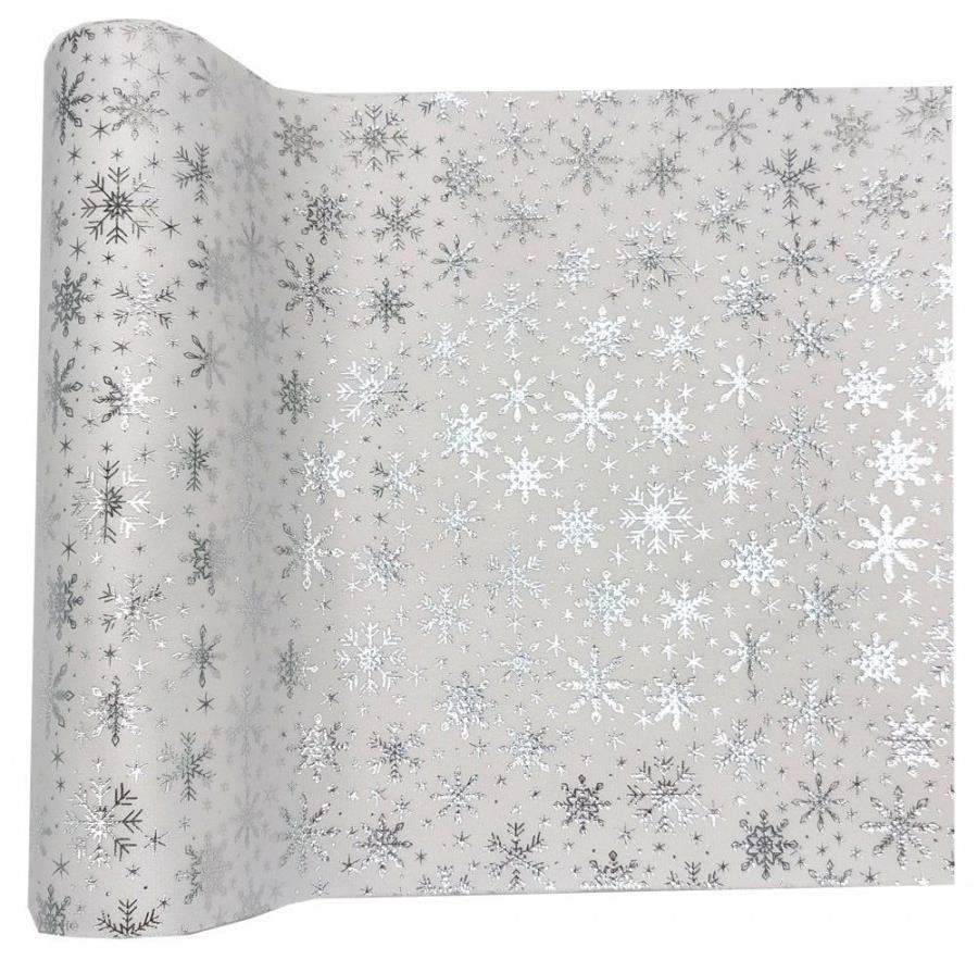Goba Běhoun sametový s vločkami, bílý 28 cm × 3 m