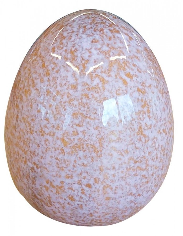 GOBA Velikonoční dekorace - Vajíčko keramické, růžové, 12 × 9 cm
