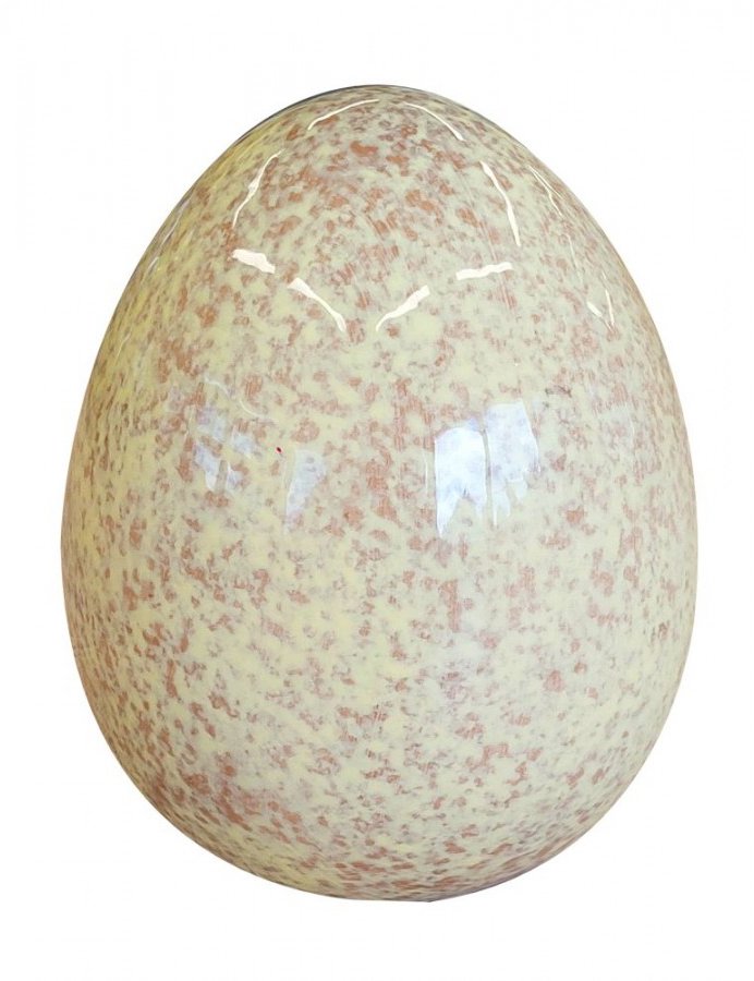 GOBA Velikonoční dekorace - Vajíčko keramické, žluté, 9 × 7 cm