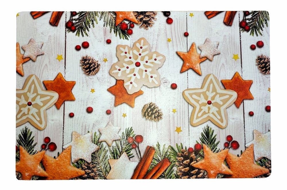 Goba Vánoční prostírání plastové Cukroví 43 × 28 cm, 6 ks