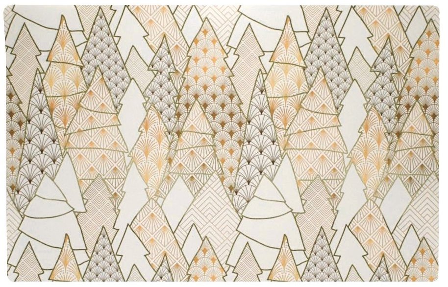 Goba Prostírání plastové zlaté stromky 43 × 28 cm, 6 ks
