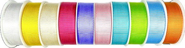 GOLDINA Sada 10 ks pestrobarevných stuh Elegance 25 mm × 3 m