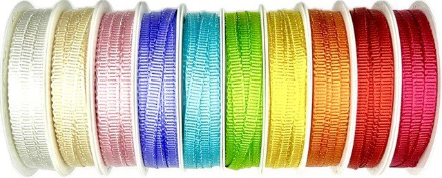 GOLDINA Sada 10 ks pestrobarevných stuh Elegance 6 mm × 6 m