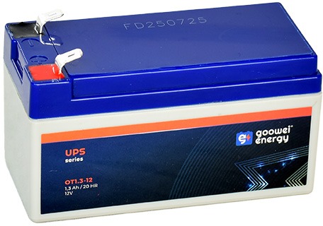 GOOWEI ENERGY Bezúdržbový olověný akumulátor AGM OT1.3-12 F1, 12V, 1.3Ah