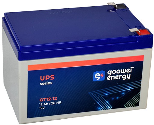 GOOWEI ENERGY Bezúdržbový olověný akumulátor AGM OT12-12 F2, 12V, 12Ah