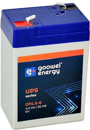 GOOWEI ENERGY Bezúdržbový olověný akumulátor AGM OT4.5-6 F1, 6V, 4.5Ah
