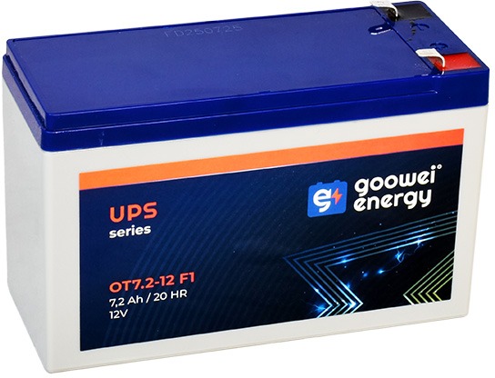 GOOWEI ENERGY Bezúdržbový olověný akumulátor AGM OT7.2-12 F1, 12V, 7,2Ah