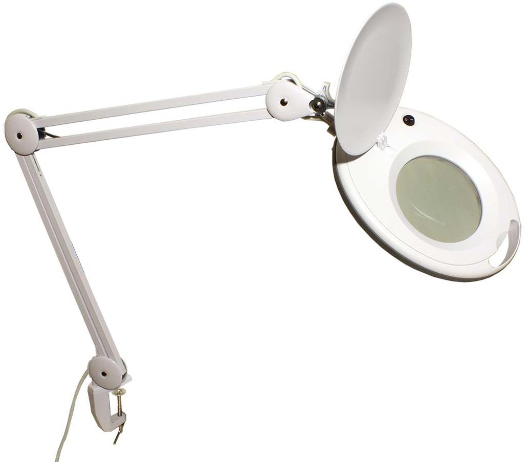 Goobay Lampa s lupou, 127 mm, 3 dioprie, LED osvětlení 8 W, dvojité rameno