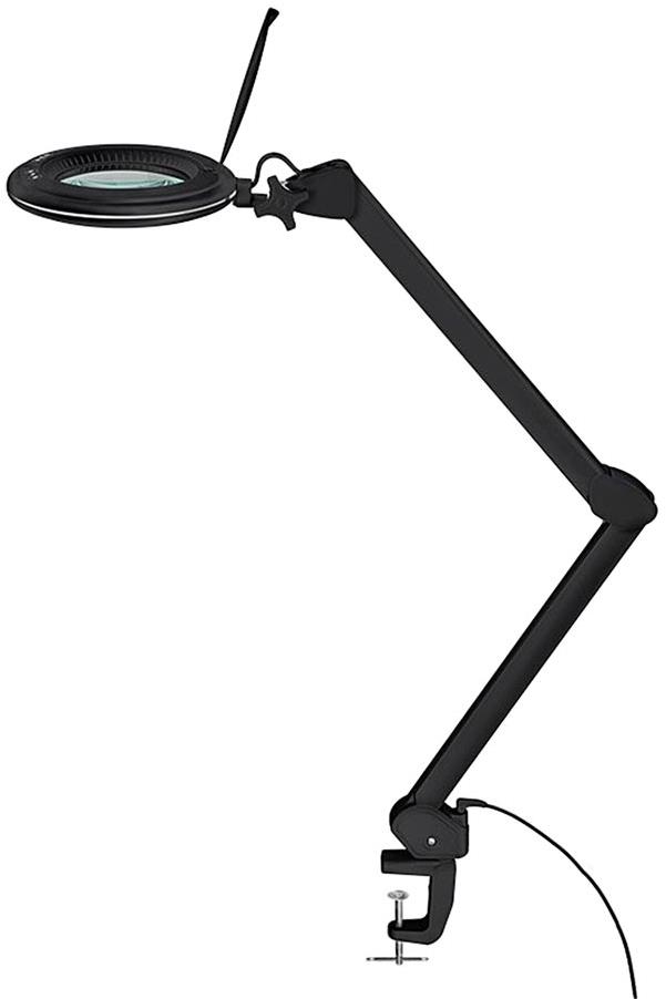 Goobay Stolní lampa s lupou, 127 mm, 3 dioprie, stmívatelné LED osvětlení 10 W, černá