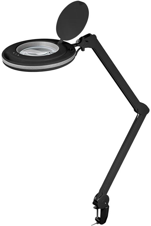 Goobay Stolní lampa s lupou, 127 mm, 3 dioprie, stmívatelné LED osvětlení 9 W, černá