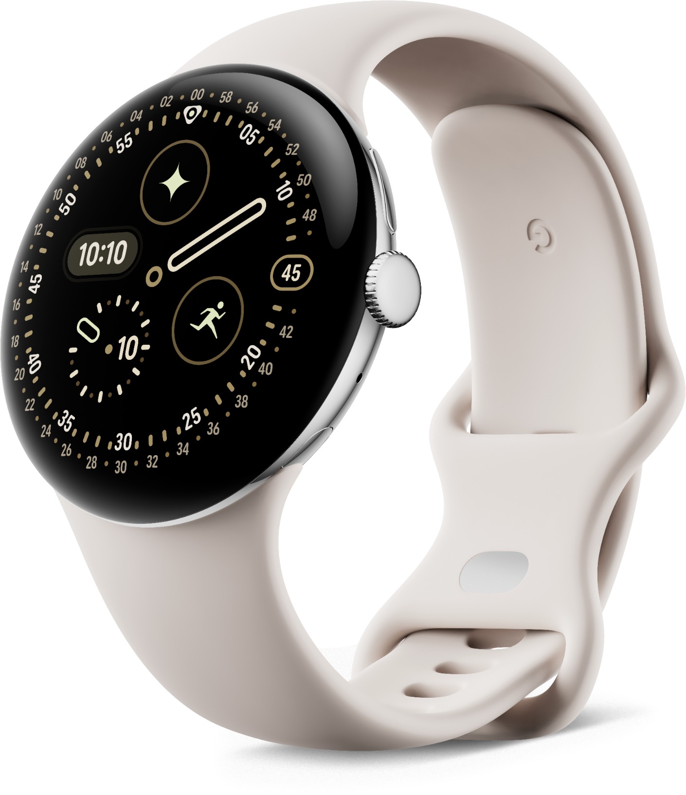 Google Pixel Watch 4 45mm Porcelain/Silver