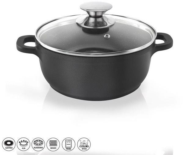 ORION GRANDE Hrnec pr. 20 cm skleněná poklice